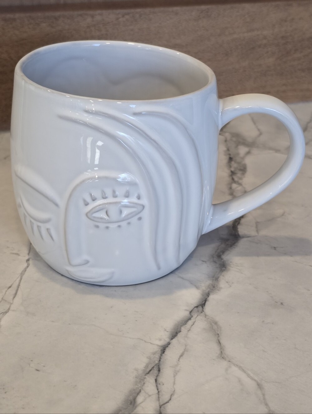 Starbucks 2013 Anniversary Coffee Mug Mermaid Tail Bone China White Cup